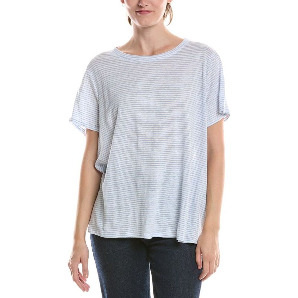 Eileen Fisher Womens Crew Linen T-Shirt